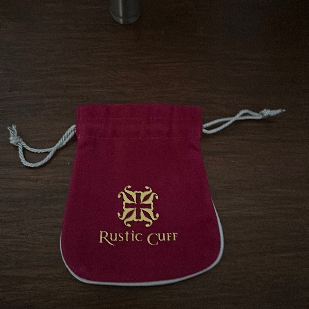 Rustic cuff dust bag for jewelry or accessories